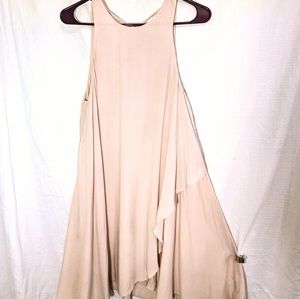 Urban Outfitters Silence + Noise Blush Rayon Layered Tulip Mini Dress